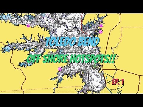 Want to find a BIG'N on Toledo Bend?? - Offshore Hot Spots & Waypoints!!! - Find Fish Fast!