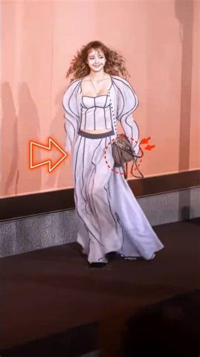 Lisa Inspired Elegant White Corset Runway Outfit ✨#shorts #lisa