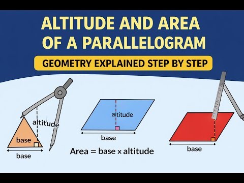 Altitude and Area of a Parallelogram Geometry Explained Step by Step