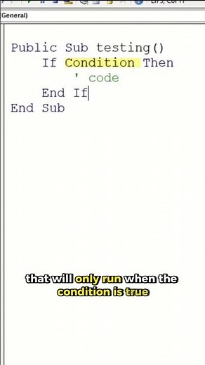 How to Create IF STATEMENTS with Excel VBA #shorts #excel #datascience