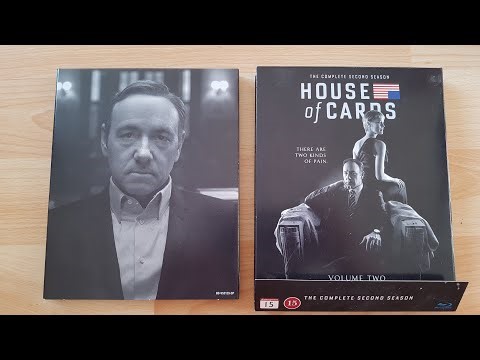 House Of Cards The Complete Second Season Blu-ray DVD Box Set, Nordic Edition, Unboxing