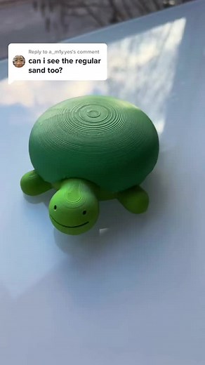 Sandbox Turtle Fidget Toy with Play Sand Inside