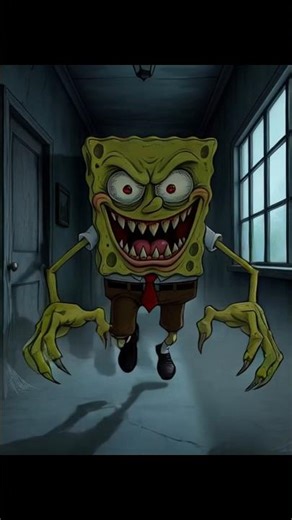 SpongeBob just wanted a new friend... 💀😱 #horror #shorts #spongebob #spongebobsquarepants #zombie