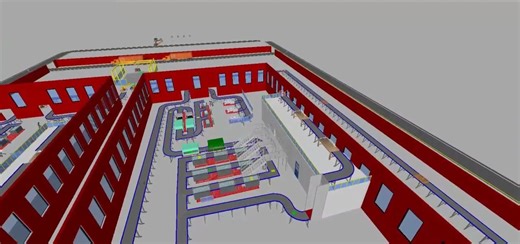 工厂构建数字化模型使用SIMIO