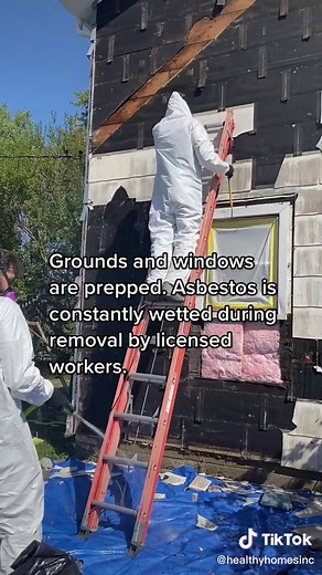 Asbestos Siding Removal ⚠️ #asbestosremoval #siding #homeimprovement #... | asbestos
