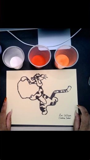 Satisfying Tigger Sand Art Painting ASMR #sandart #asmr #sandpainting