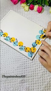 DIY frontpage design for projects🩵💛#thepaintedsoul05 #art #shorts #frontpagedesign #ytshorts