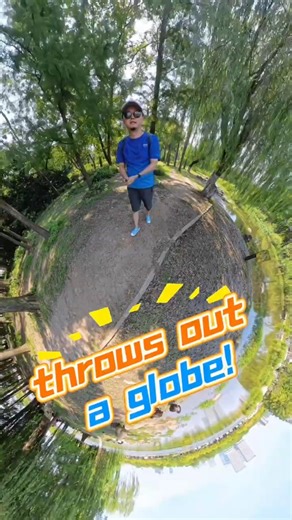 So BLUE&CLEAN Sky Lake & Black swans in the park #insta360 #globe360 #doraemoon999 #360camera