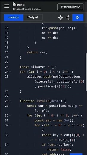 Chess Pieces Move Problem JavaScript | Valid Move Combinations Explained