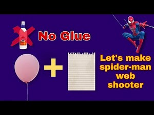How to make web shooter with Balloons and Paper | NO Glue | Easy Spider-Man Web Shooter