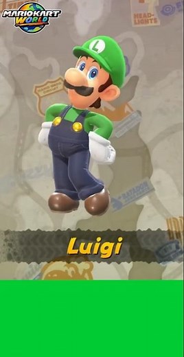 Mario Kart World - Luigi All Costumes Showcase #shorts