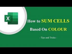 Excel - Learn to sum cells based on color in 2 minutes. [Quick & Easy]