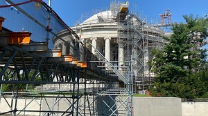 Jefferson Memorial laser cleaning continues as historic statue debate unfolds