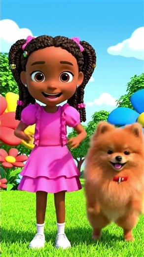 kid and her dog clapping | cartoon | funny #animation #ytshortsindia