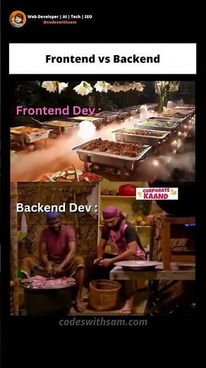 Frontend vs Backend Developer #frontend #backend