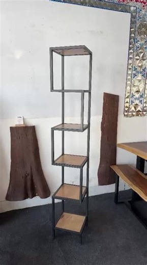 The 6-Foot Modern Library for Small Spaces! 📚✨ #SolidWood #HomeDecor