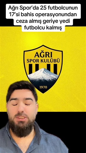 Ağrı 1970 Spor'da Bahis Yüzünden Ceza Alan Futbolcular