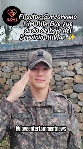 El actor Surcoreano Kim Min Gue fue dado de baja del Servicio Militar ✨ #kimminkyu #kimmingue #trend