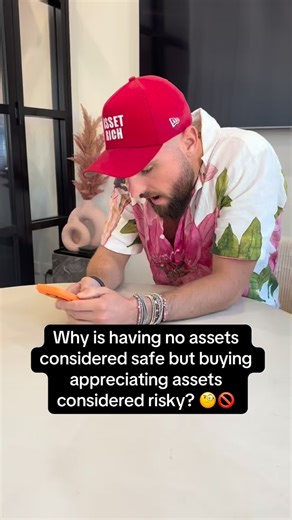 Why is having no assets considered safe but buying appreciating assets considered risky? #propertyinvestment #gooddebt #wealthbuilding #investmentmindset #financialeducation #propertyinvestor #debtstrategy #riskmanagement #financialfreedom #assetbuilding #smartinvesting #wealthcreation | Jack Henderson