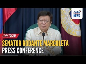 LIVE - Sen. Rodante Marcoleta press conference (Sept. 15, 2025) - Replay | GMA Integrated News
