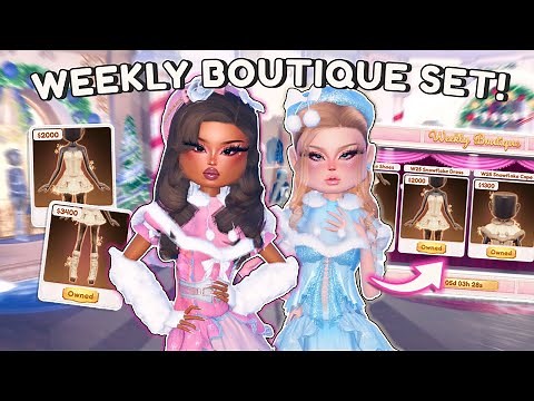 Only using the WEEKLY BOUTIQUE SET for Every Round in DRESS TO IMPRESS! 🤍❄️ | Roblox