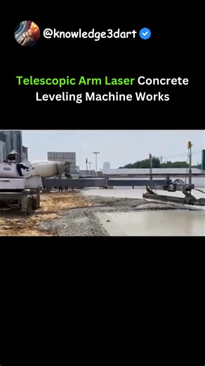 Telescopic Arm Laser Concrete Leveling Machine Works | Oddly Viral