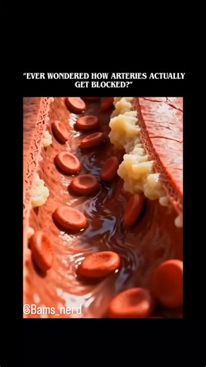 Bams_nerd📚 on Instagram: "💯🧠 Artery block happens when fatty deposits called plaques build up inside the blood vessel walls, a process known as atherosclerosis. Over time, these plaques harden and narrow the artery, reducing blood flow to the heart, brain, or limbs. Smoking, high cholesterol, high blood pressure, diabetes, obesity, and lack of exercise speed up this buildup. When the blockage becomes severe or a plaque suddenly breaks and forms a clot, it can cause heart attack or stroke. . .