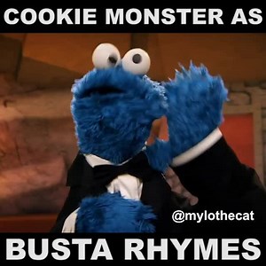 1M views · 15K reactions | Cookie Monster as Busta Rhymes rapping the classic, "Woo Ha". Video by Mylo the Cat. Big shout to Busta Rhymes | Mylo the Cat | Facebook