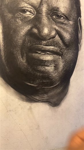 119 reactions · 6 comments | Using general charcoal to apply texture ✨. . #art #artist #charcoaldrawing #drawing #hyperrealism #artgallery #myartwork #ripbaba #draw #myartistcommunity | Kelvin Wamae | Facebook