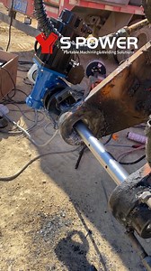 portable line boring machine on site -S POWER Whatsapp: 86-15658915073 Our website : https://www.spower-portablelineboring.com/ #machine #excavator #mechanic #welding #portablelineboring #lineboring #heavyequipment #heavyequipmentoperator #machinist #onsitemachining #engineering | S POWER Portable