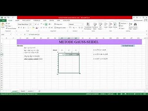 METODE GAUSS-SEIDEL (EXCEL)