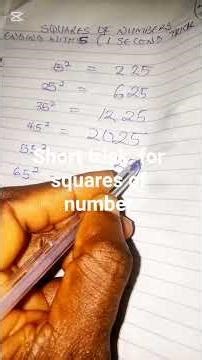 squares of numbers ending with 5