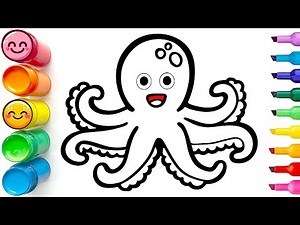How to Draw a Cute Little Octopus | Easy Step by Step Tutorial