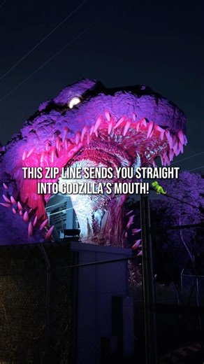 This Zip Line Sends You Into Godzilla’s Mouth 😳🦖