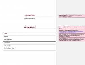 Backup Policy [ISO 27001 templates]
