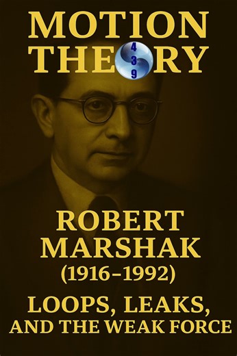 Robert Marshak (1916–1992) — Loops, Leaks, and the Weak Force