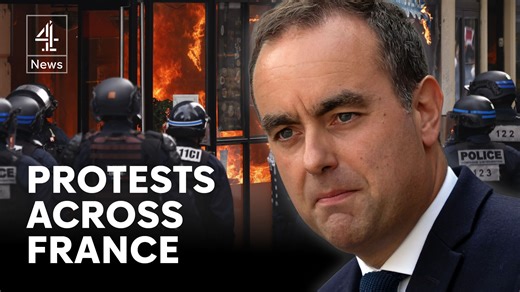 France protests: hundreds arrested as new PM takes office | Channel 4 News