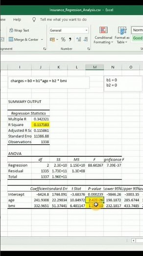 Most people wouldn't know how to interpret the results of Regression Analysis in Excel