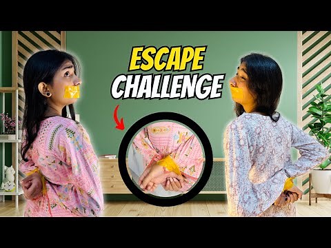 Escape Challenge With Hand Behind Back And Then Try To Escape | Gag Challenge | Meku Vlogs #viral