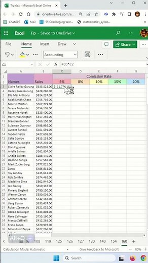 Calculate commission using dynamic array in Excel - Excel Tips and Tricks #shorts