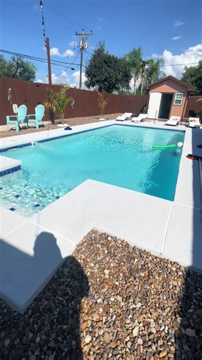 Sometimes simple is all you need. 😎🏊‍♂️ A clean 15x30 pool, done right and ready for plenty of Texas summers. ☀️🔥 Simple. Clean. Built right. #pooltok #956 #RGV #RioGrandeValley #PoolBuilder