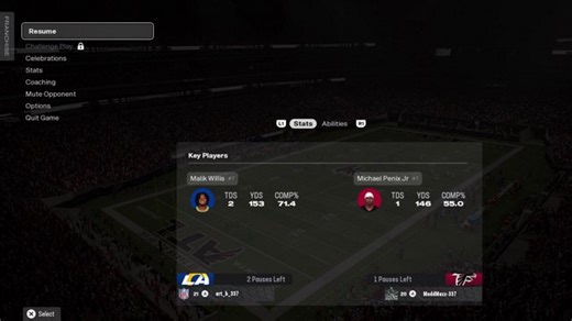 LCL LAST DANCE Madden 26 League Week 17 Rams Vs Falcons