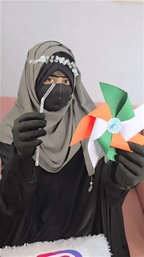 Republic day Special Paper fan / Paper Se republic day kr liye craft idea #ytshorts #shorts #craft