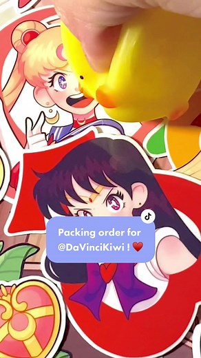 Thank you soOo much @davincikiwi ! For your support and your nice note in my shop! ♥️ Shop Link is in my bio! ♥️ #stickers #artprint #sailormoonstickers