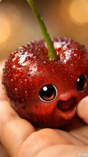 cherry eating ASMR #aiasmr #satisfyingvideo #trending