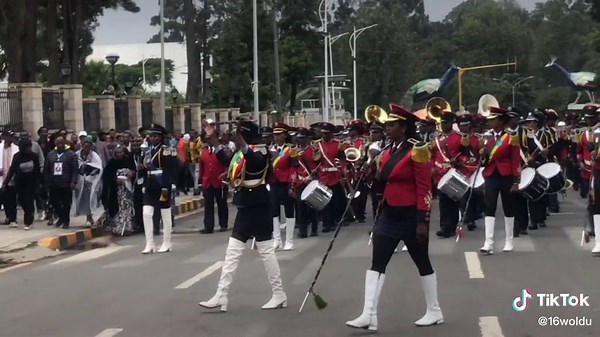 Marching Band Parade in Formal Military Attire