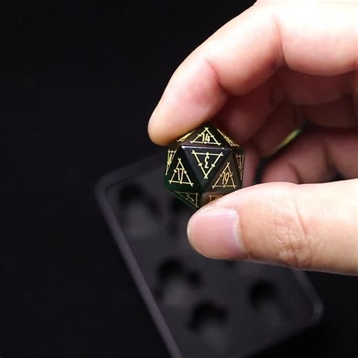 Dark Green DND Dice Set, Green Cat's Eye Sharp Edge D&D Dice Set, Dungeons and Dragons Polyhedral RPG Gemstone Dice Set - Etsy
