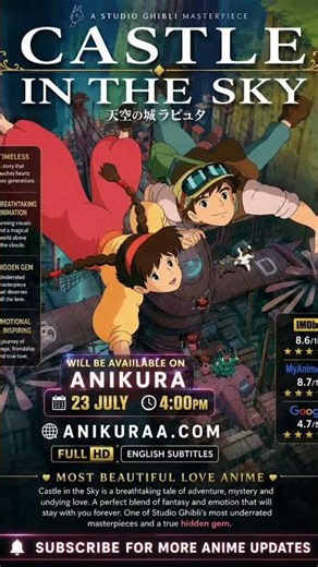 Castle in the sky movie #anime #castleinthesky #ghiblistudio #animegems