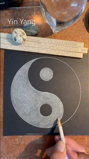 How to draw the Yin Yang with Pen and Pencil.fast #sacredgeometryartist #yinyang