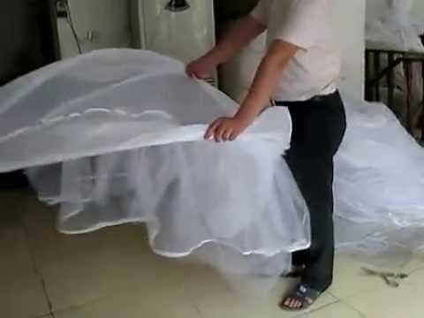 How to fold a hoop skirt crinoline petticoat 1